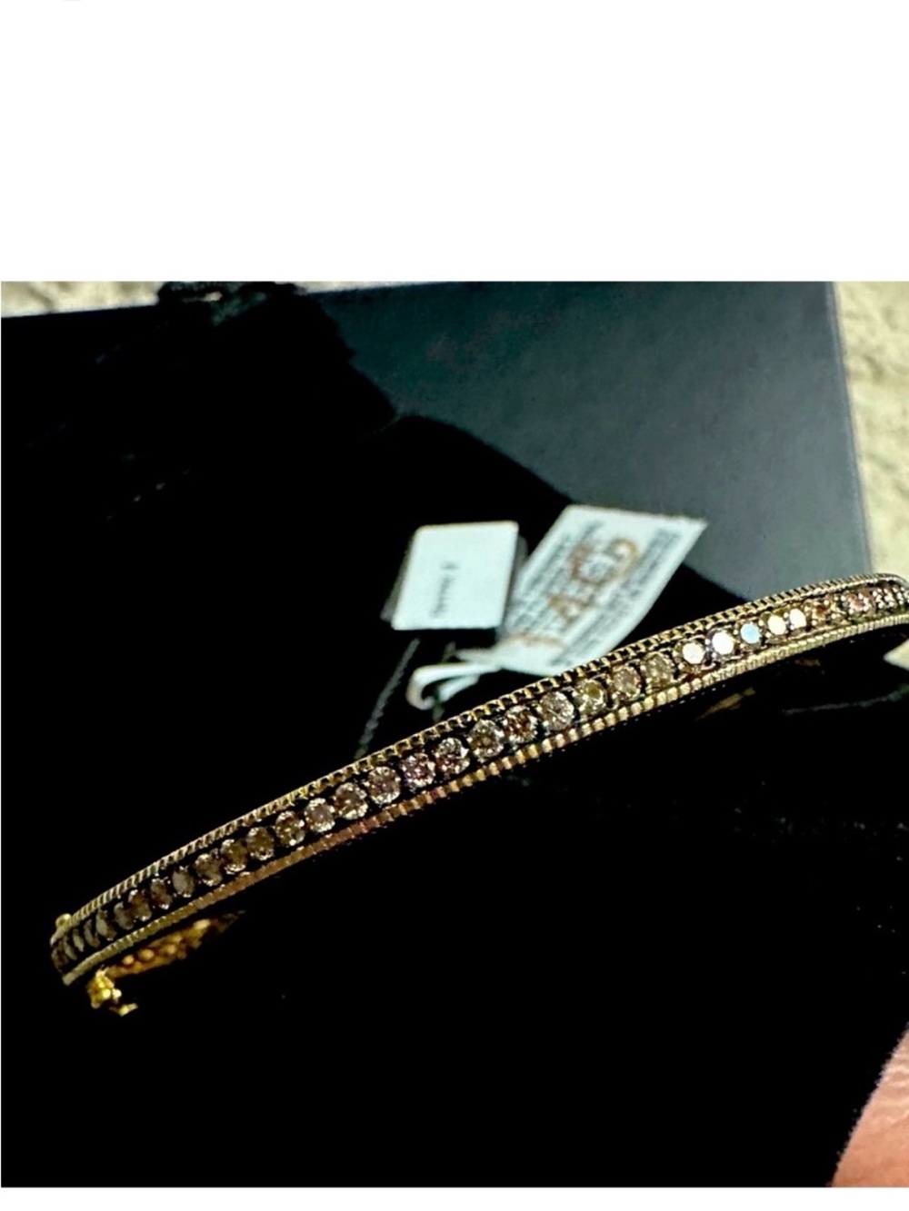 Levian 14K Gold and chocolate diamond Bangle Bracelet